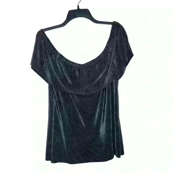 A.n.a a new approach women's black off the shoulder blouse size L/XL - Picture 1 of 6